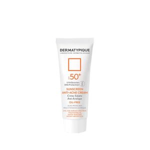 ضد آفتاب بی رنگ آنتی آکنه درماتیپیک مناسب پوست چرب و جوش دار SPF 50+ حجم 40 میلی لیتر