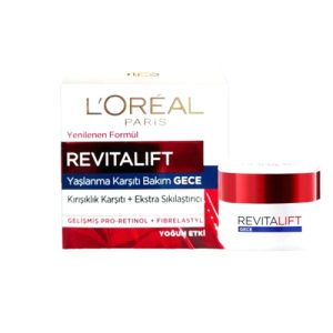 کرم ضد چروک و مرطوب کننده شب لورال L'Oréal سری REVITALIFT وزن 48 گرم