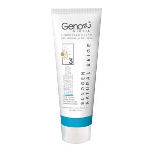 ضد آفتاب ژنوبایوتیک بژ تیره  مخصوص پوست خشک شماره 3 SPF50