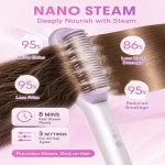برس حرارتی بخاردار شیگلم مدل Hydra Shot Steam straightening brush Pro با مخزن بخار داخلی و سیستم یون‌ساز - تصویر 2