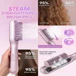 برس حرارتی بخاردار شیگلم مدل Hydra Shot Steam straightening brush Pro با مخزن بخار داخلی و سیستم یون‌ساز - تصویر 4